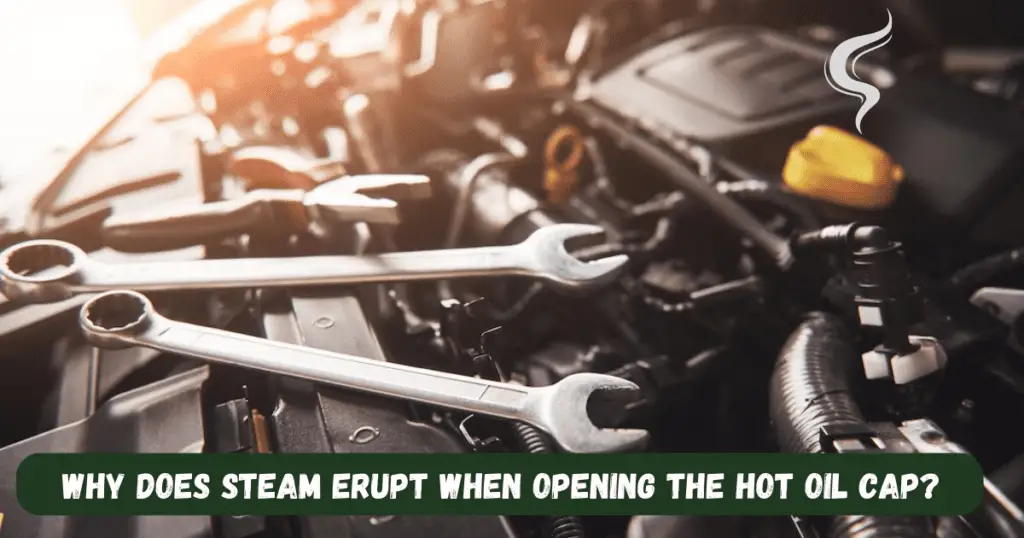 Why Does Steam Erupt When Opening the Hot Oil Cap?