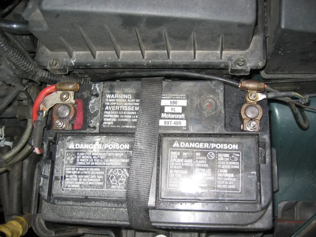 battery voltage drops when idling