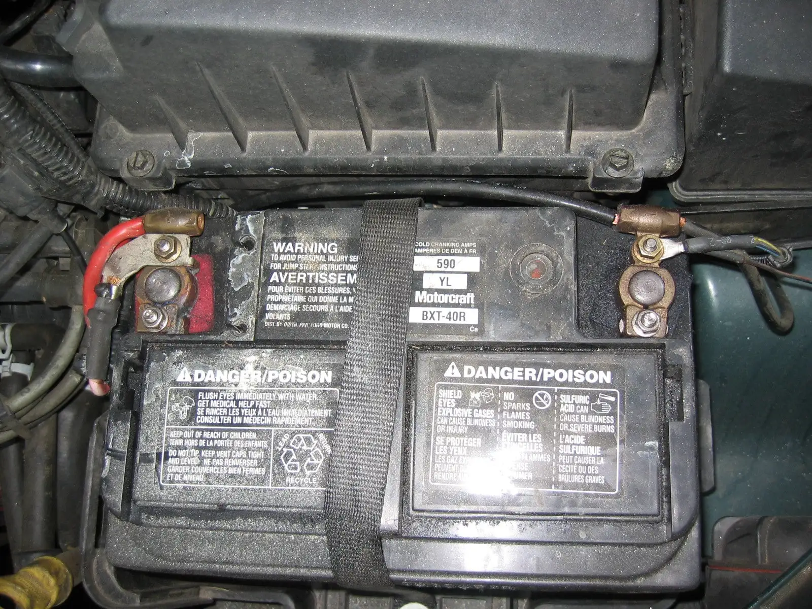 battery voltage drops when idling